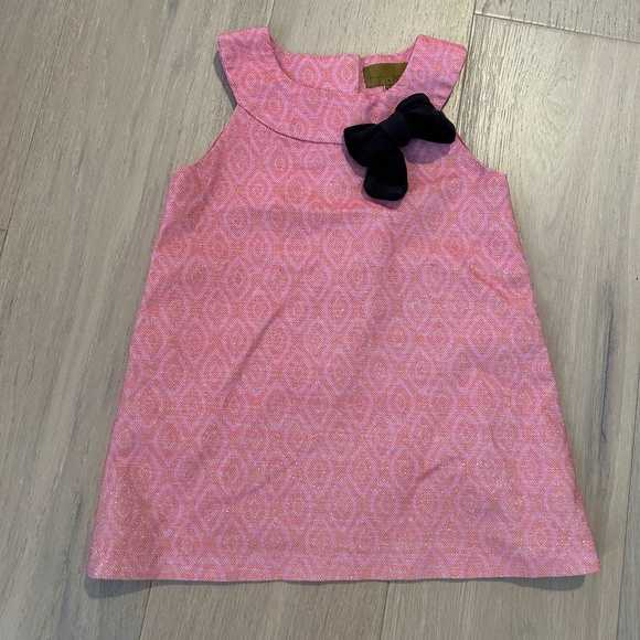Nicole Miller Pink and Orange Glitter Dress Size 3T - Picture 1 of 3